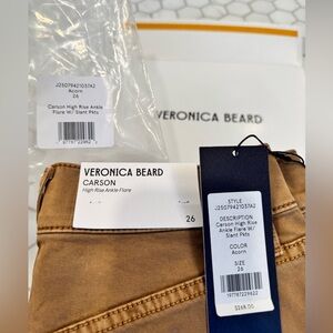 Veronica Beard Carson High Rise Ankle Flare Pants NWT